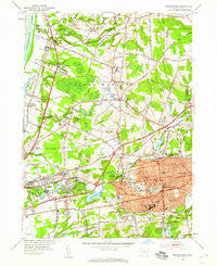 Manchester Connecticut Historical topographic map, 1:24000 scale, 7.5 X 7.5 Minute, Year 1952