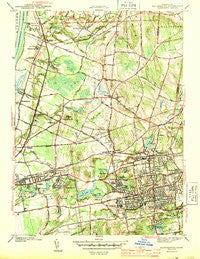 Manchester Connecticut Historical topographic map, 1:31680 scale, 7.5 X 7.5 Minute, Year 1944