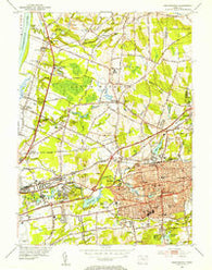 Manchester Connecticut Historical topographic map, 1:31680 scale, 7.5 X 7.5 Minute, Year 1952
