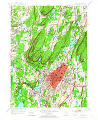 Meriden Connecticut Historical topographic map, 1:24000 scale, 7.5 X 7.5 Minute, Year 1955