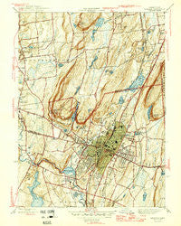Meriden Connecticut Historical topographic map, 1:31680 scale, 7.5 X 7.5 Minute, Year 1946
