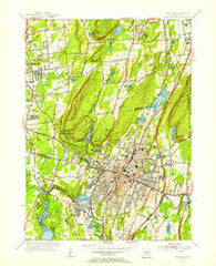 Meriden Connecticut Historical topographic map, 1:31680 scale, 7.5 X 7.5 Minute, Year 1955