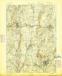 Meriden Connecticut Historical topographic map, 1:62500 scale, 15 X 15 Minute, Year 1892