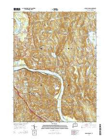 Middle Haddam Connecticut Current topographic map, 1:24000 scale, 7.5 X 7.5 Minute, Year 2015