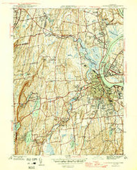 Middletown Connecticut Historical topographic map, 1:31680 scale, 7.5 X 7.5 Minute, Year 1945