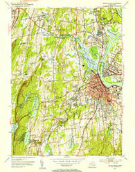 Middletown Connecticut Historical topographic map, 1:31680 scale, 7.5 X 7.5 Minute, Year 1952