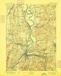 Middletown Connecticut Historical topographic map, 1:62500 scale, 15 X 15 Minute, Year 1893