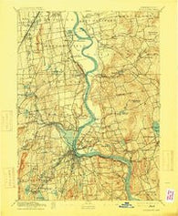 Middletown Connecticut Historical topographic map, 1:62500 scale, 15 X 15 Minute, Year 1893