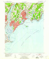 Milford Connecticut Historical topographic map, 1:24000 scale, 7.5 X 7.5 Minute, Year 1951
