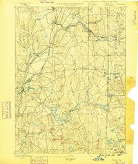 Moosup Connecticut Historical topographic map, 1:62500 scale, 15 X 15 Minute, Year 1889