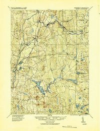 Moosup Connecticut Historical topographic map, 1:62500 scale, 15 X 15 Minute, Year 1920