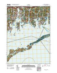Mystic Connecticut Historical topographic map, 1:24000 scale, 7.5 X 7.5 Minute, Year 2012