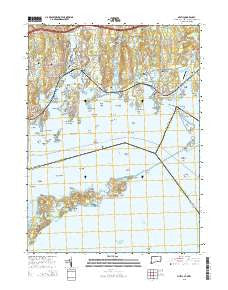 Mystic Connecticut Current topographic map, 1:24000 scale, 7.5 X 7.5 Minute, Year 2015