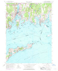 Mystic Connecticut Historical topographic map, 1:24000 scale, 7.5 X 7.5 Minute, Year 1958
