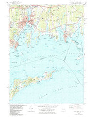 Mystic Connecticut Historical topographic map, 1:24000 scale, 7.5 X 7.5 Minute, Year 1984