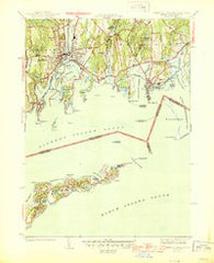 Mystic Connecticut Historical topographic map, 1:31680 scale, 7.5 X 7.5 Minute, Year 1944