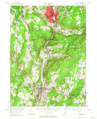 Naugatuck Connecticut Historical topographic map, 1:24000 scale, 7.5 X 7.5 Minute, Year 1954