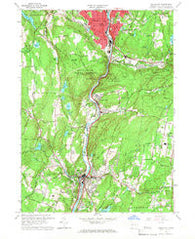 Naugatuck Connecticut Historical topographic map, 1:24000 scale, 7.5 X 7.5 Minute, Year 1964