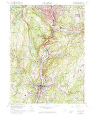 Naugatuck Connecticut Historical topographic map, 1:24000 scale, 7.5 X 7.5 Minute, Year 1964