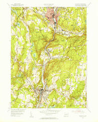 Naugatuck Connecticut Historical topographic map, 1:31680 scale, 7.5 X 7.5 Minute, Year 1954