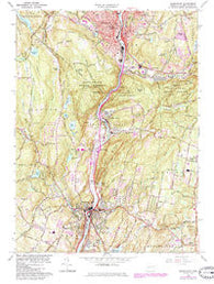 Naugatuck Connecticut Historical topographic map, 1:24000 scale, 7.5 X 7.5 Minute, Year 1964