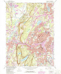 New Britain Connecticut Historical topographic map, 1:24000 scale, 7.5 X 7.5 Minute, Year 1966