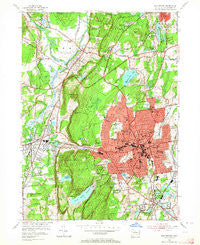 New Britain Connecticut Historical topographic map, 1:24000 scale, 7.5 X 7.5 Minute, Year 1953