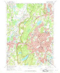 New Britain Connecticut Historical topographic map, 1:24000 scale, 7.5 X 7.5 Minute, Year 1966