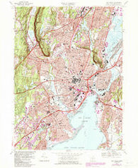 New Haven Connecticut Historical topographic map, 1:24000 scale, 7.5 X 7.5 Minute, Year 1967