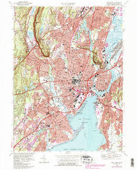 New Haven Connecticut Historical topographic map, 1:24000 scale, 7.5 X 7.5 Minute, Year 1967