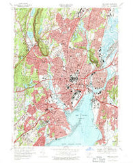 New Haven Connecticut Historical topographic map, 1:24000 scale, 7.5 X 7.5 Minute, Year 1967