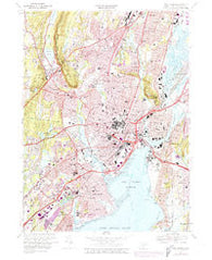 New Haven Connecticut Historical topographic map, 1:24000 scale, 7.5 X 7.5 Minute, Year 1967