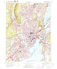 New Haven Connecticut Historical topographic map, 1:24000 scale, 7.5 X 7.5 Minute, Year 1967