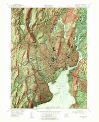 New Haven Connecticut Historical topographic map, 1:31680 scale, 7.5 X 7.5 Minute, Year 1954