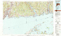 New Haven Connecticut Historical topographic map, 1:100000 scale, 30 X 60 Minute, Year 1983