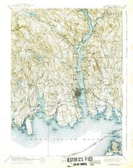 New London Connecticut Historical topographic map, 1:62500 scale, 15 X 15 Minute, Year 1893