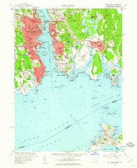New London Connecticut Historical topographic map, 1:24000 scale, 7.5 X 7.5 Minute, Year 1958