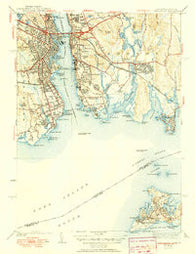 New London Connecticut Historical topographic map, 1:31680 scale, 7.5 X 7.5 Minute, Year 1938