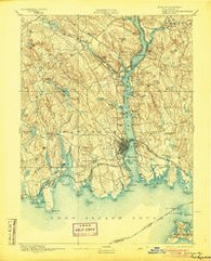 New London Connecticut Historical topographic map, 1:62500 scale, 15 X 15 Minute, Year 1893