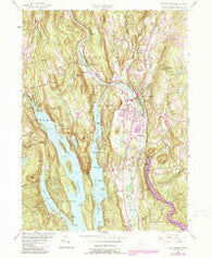 New Milford Connecticut Historical topographic map, 1:24000 scale, 7.5 X 7.5 Minute, Year 1955