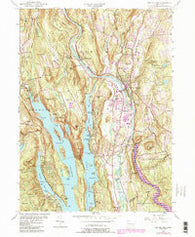 New Milford Connecticut Historical topographic map, 1:24000 scale, 7.5 X 7.5 Minute, Year 1955