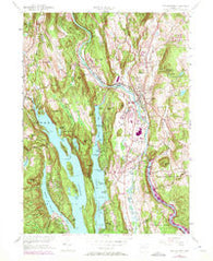 New Milford Connecticut Historical topographic map, 1:24000 scale, 7.5 X 7.5 Minute, Year 1955