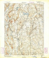 New Milford Connecticut Historical topographic map, 1:62500 scale, 15 X 15 Minute, Year 1892