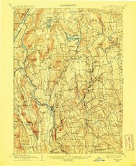 New Milford Connecticut Historical topographic map, 1:62500 scale, 15 X 15 Minute, Year 1904