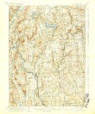 New Milford Connecticut Historical topographic map, 1:62500 scale, 15 X 15 Minute, Year 1904