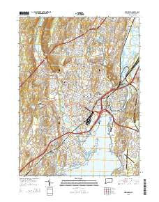 New Haven Connecticut Current topographic map, 1:24000 scale, 7.5 X 7.5 Minute, Year 2015