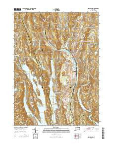 New Milford Connecticut Current topographic map, 1:24000 scale, 7.5 X 7.5 Minute, Year 2015