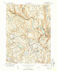 Newtown Connecticut Historical topographic map, 1:31680 scale, 7.5 X 7.5 Minute, Year 1953