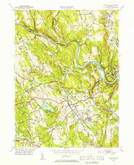 Newtown Connecticut Historical topographic map, 1:31680 scale, 7.5 X 7.5 Minute, Year 1953