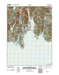Niantic Connecticut Historical topographic map, 1:24000 scale, 7.5 X 7.5 Minute, Year 2012